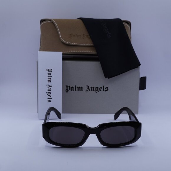 Palm Angels PERI104 NOAH 1007 Rectangle Sunglasses - Black/Grey - Picture 2 of 9